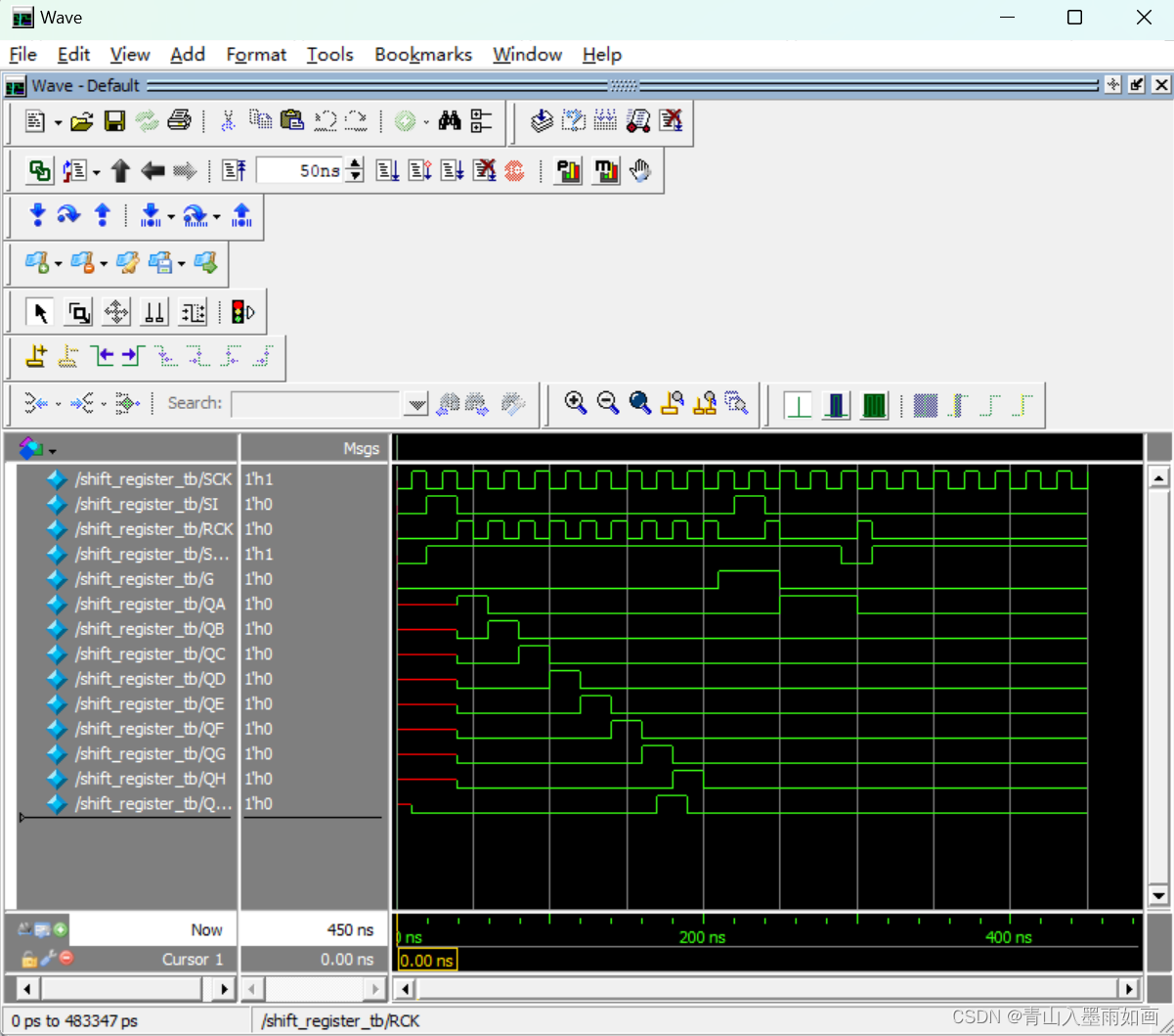 北邮22级信通院数电：Verilog-FPGA（10）第十周实验 实现移位寄存器74LS595（仿真方法验证）