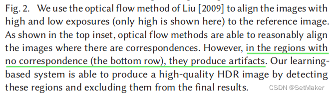 使用光流法做多帧对齐，并还原（重构）图像（HDR任务）心得