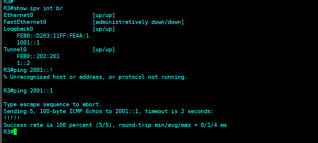 CCIE理论-第十六篇-IPV6-GRE隧道+IPV6 OVER IPV4 隧道