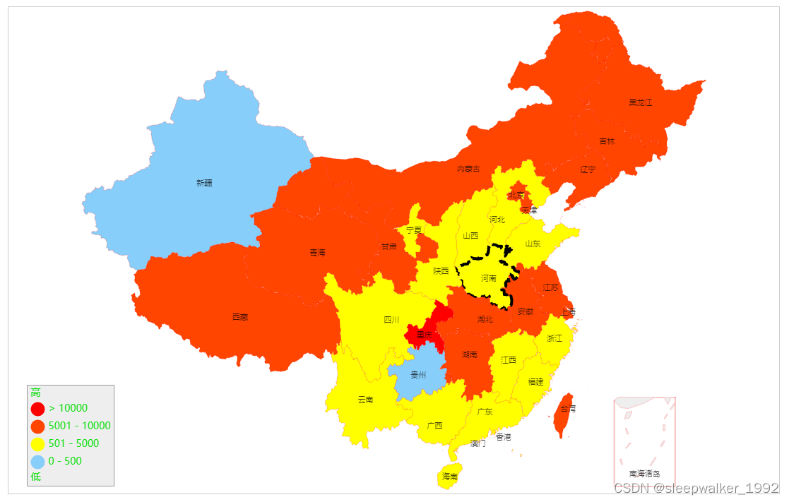 Echarts绘制geo地图属性设置大全（一）