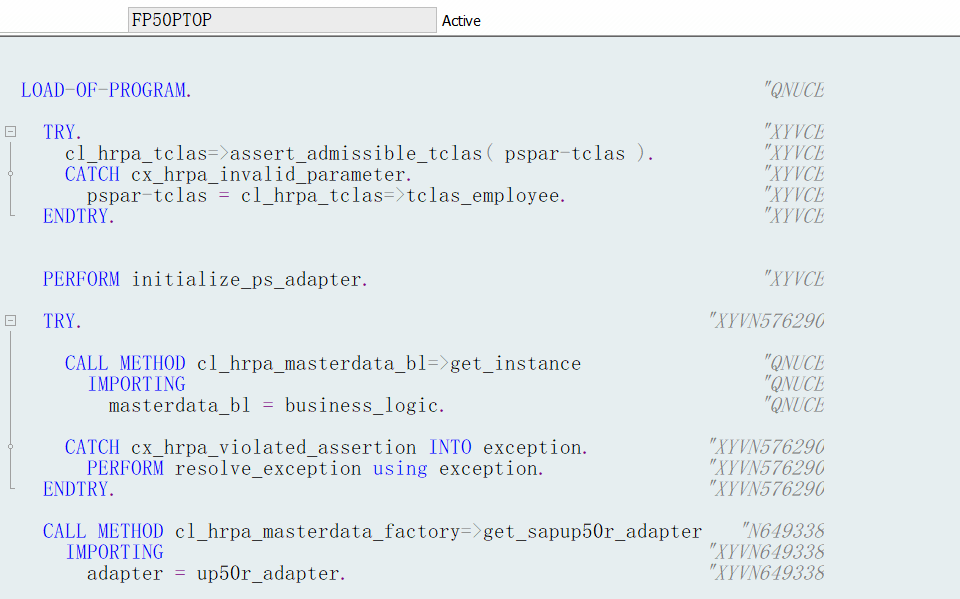 DUMP CX_HRPA_INVALID_PARAMETER/CX_SY_REF_IS_INITIAL LOADOFPROGRAM