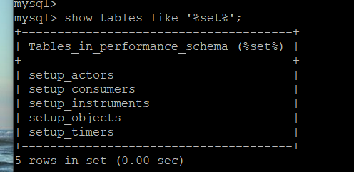 【mysql】performance_schema初识