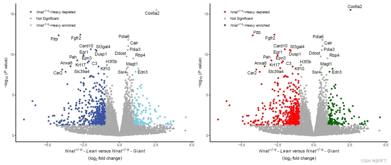 跟着NatureMetabolism学作图：R语言ggplot2转录组差异表达火山图