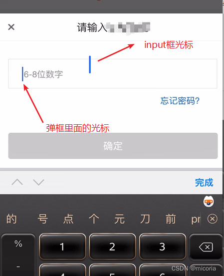 input框启动iOS自带软键盘