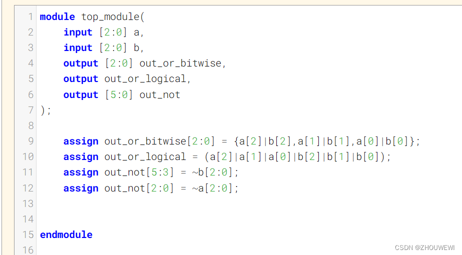 学习记录：HDLBits-verilog-【按位运算、逻辑运算】-CSDN博客