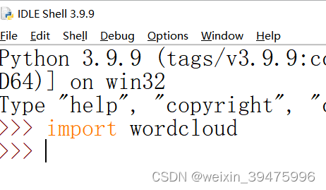 python 3.9 安装wordcloud