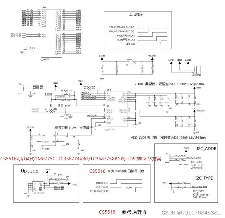 TC358774XBG/TC358775XBG替代方案|CS5518替代TC358774XBG/TC358775XBG设计DSI转LVSD设计资料