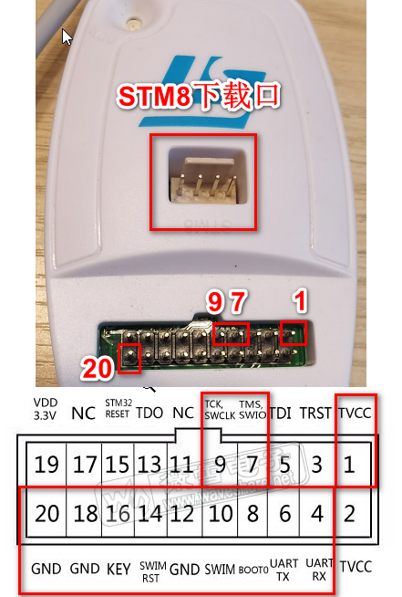 stlink v2引脚图图片