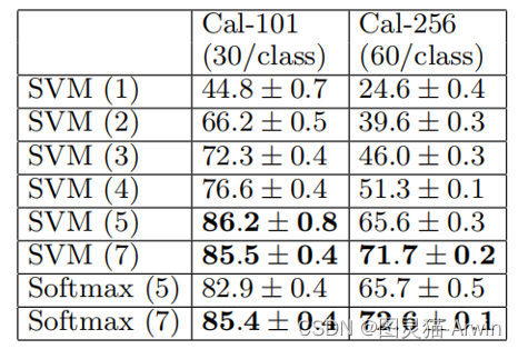 different feature maps for classication