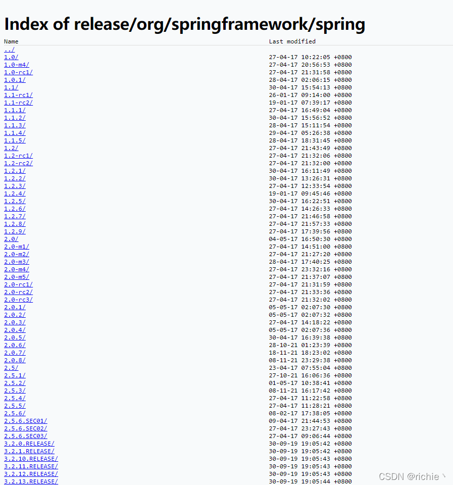 Spring框架下载方法