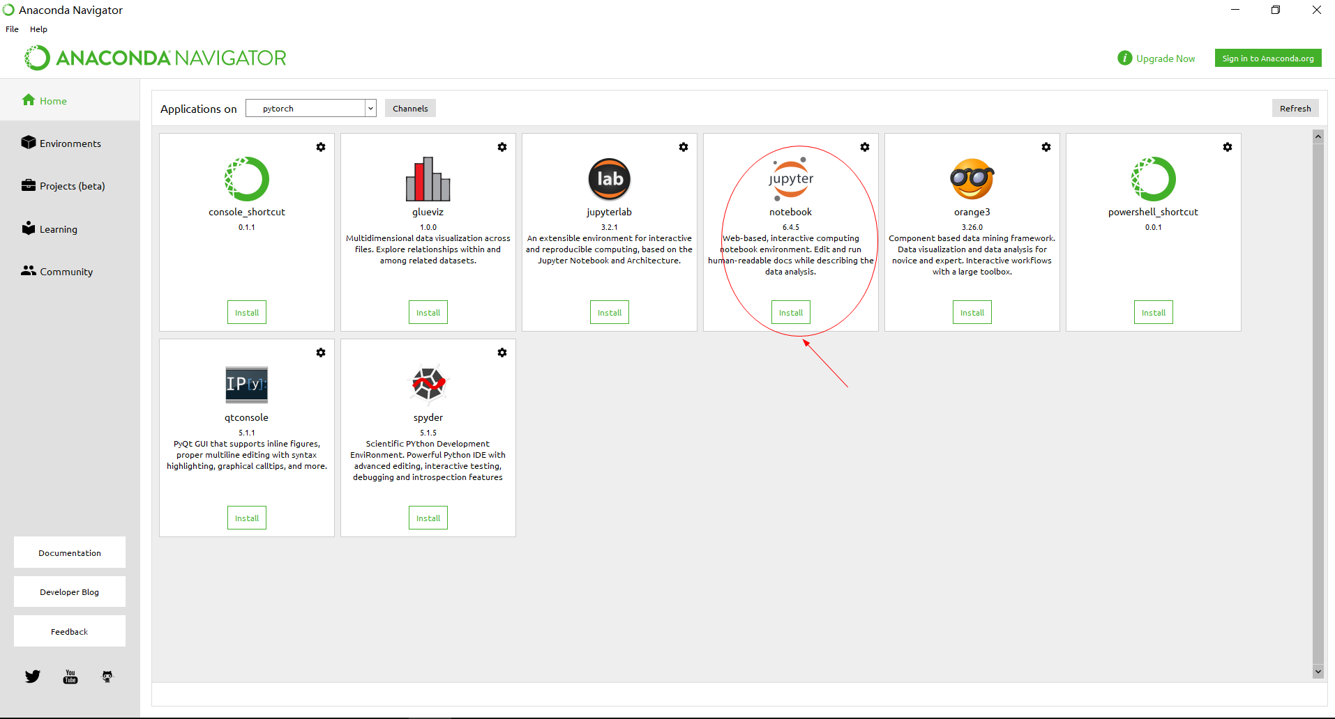 jupyter用不了pytorch或tensorflow