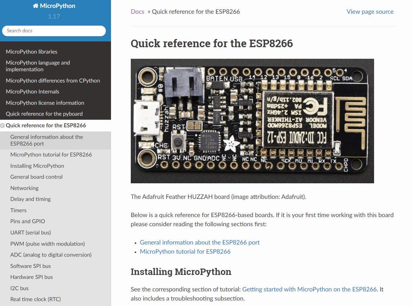 MicroPython for ESP8266