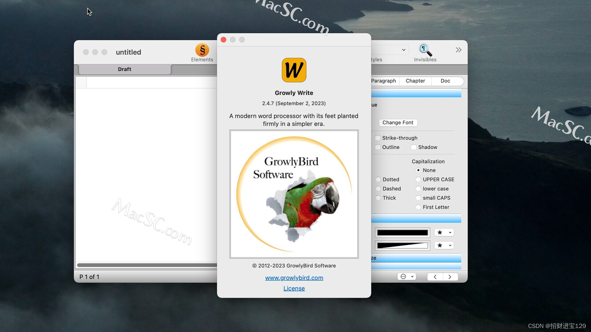 Growly Write for Mac：一个简单但功能强大的文本工具，让你的写作更轻松