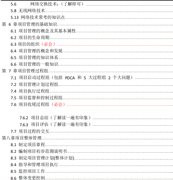 软考系统集成项目管理工程师（核心知识点）项目整体管理