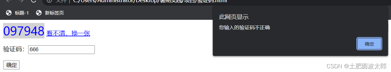 暑期学习日记27：js实现验证码生成与检验