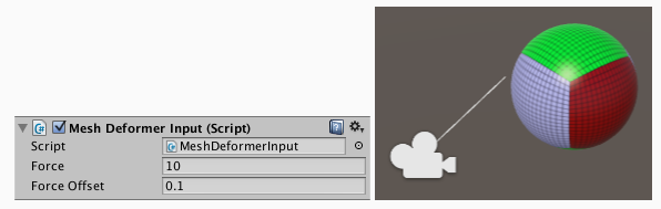 Unity——网格变形（制作一个压力球）