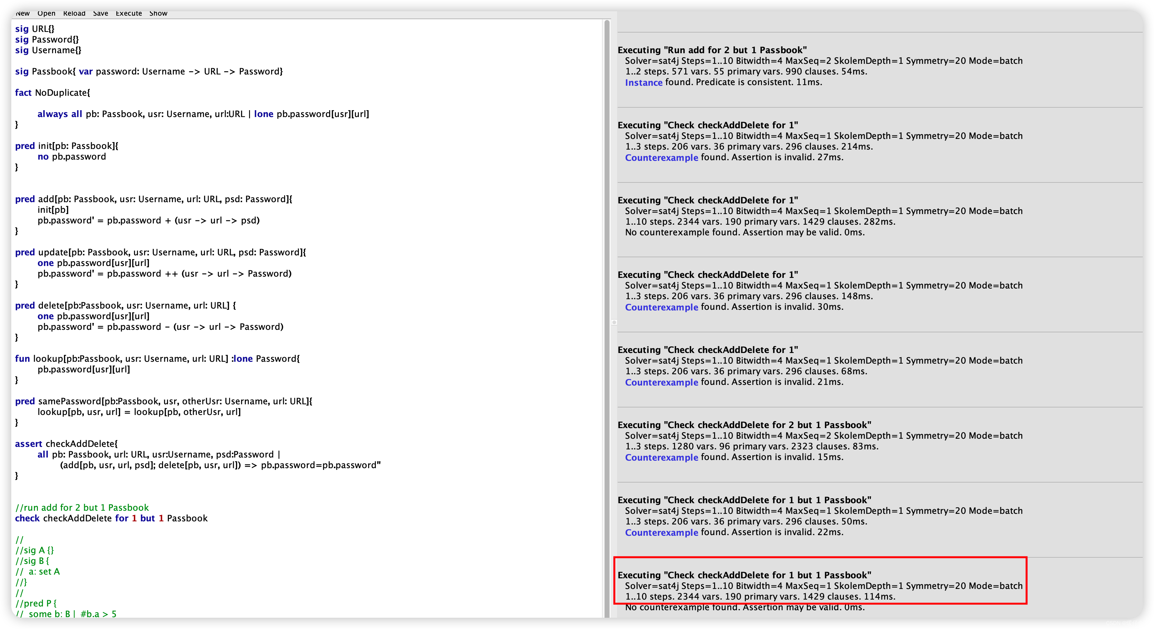 高完整性系统（6）Alloy核心语法 + 有限状态机（Finite State Machines）；check assertion  amination