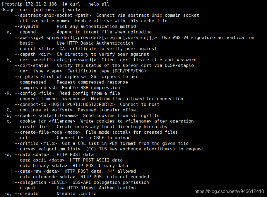 CentoS7 curl curl Option data raw Is Unknown CSDN centos7-curl-curl-option-data-raw-is-unknown-csdn
