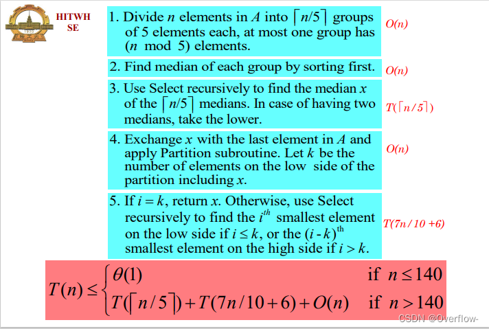 Medians and Order Statistics(中位数以及顺序统计问题） median and order statistics