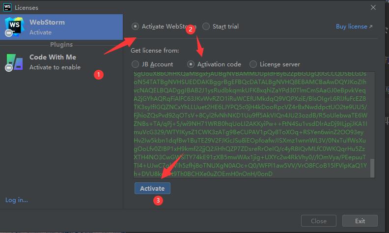 webstorm activation code 2018.3