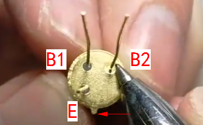 ▲ 图1.1.1 双基二极管管脚分布