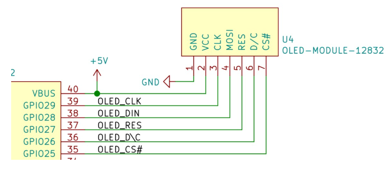 FPGA GPIO与OLED连接电路原理图