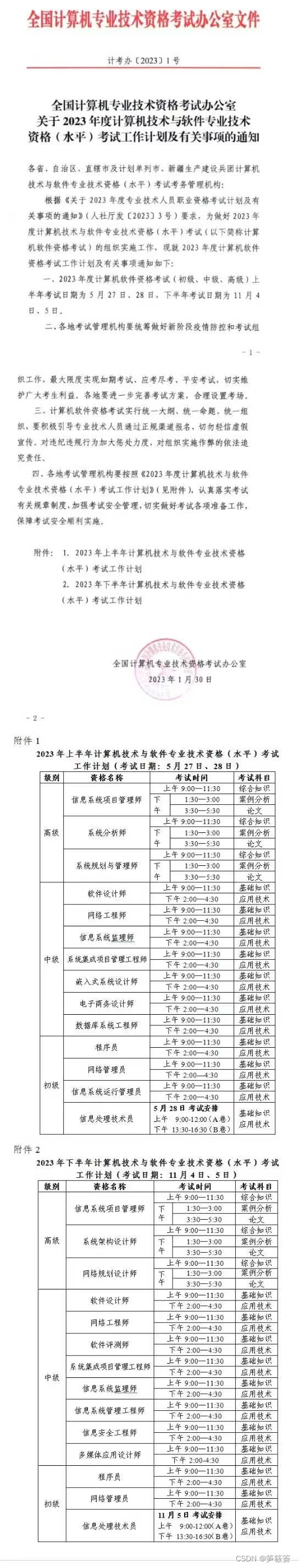 随笔：信息系统项目管理师(软考高级2023)考试指南