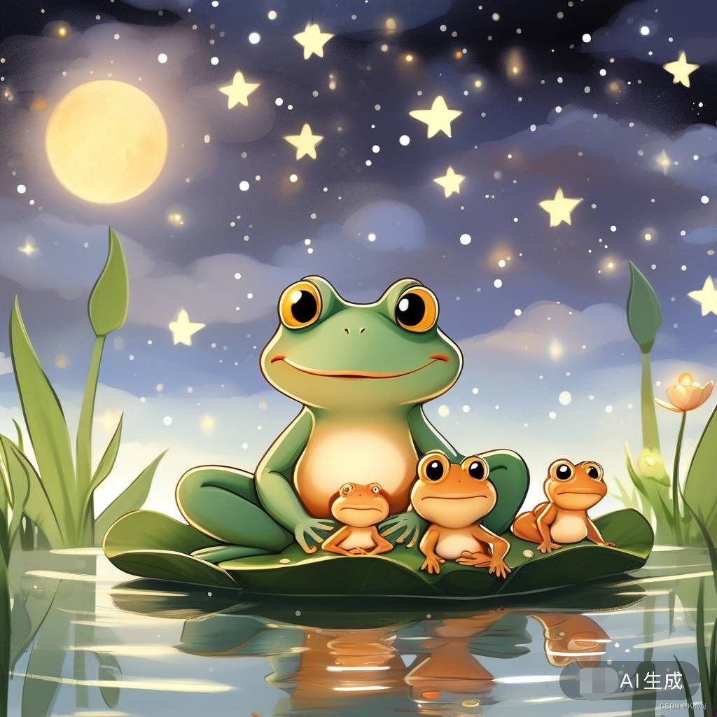 ai绘本|小蝌蚪找妈妈|原来ai眼中的小蝌蚪还是小青蛙