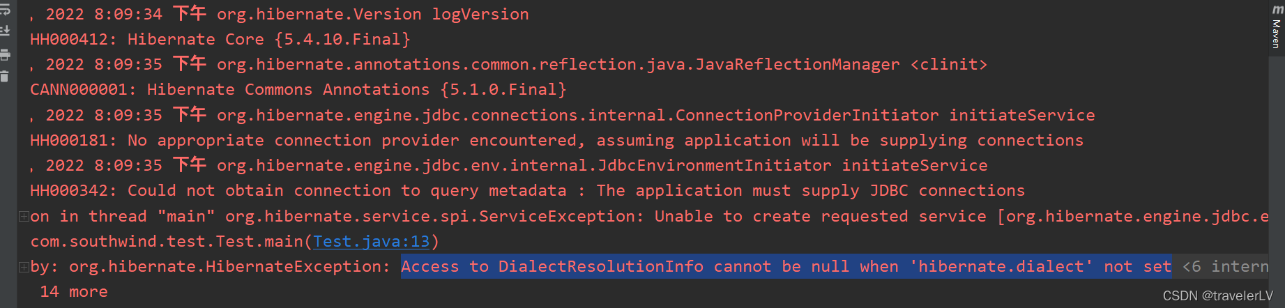 Access To Dialectresolutioninfo Cannot Be Null When 'Hibernate.Dialect' Not  Set_Travelerlv的博客-Csdn博客
