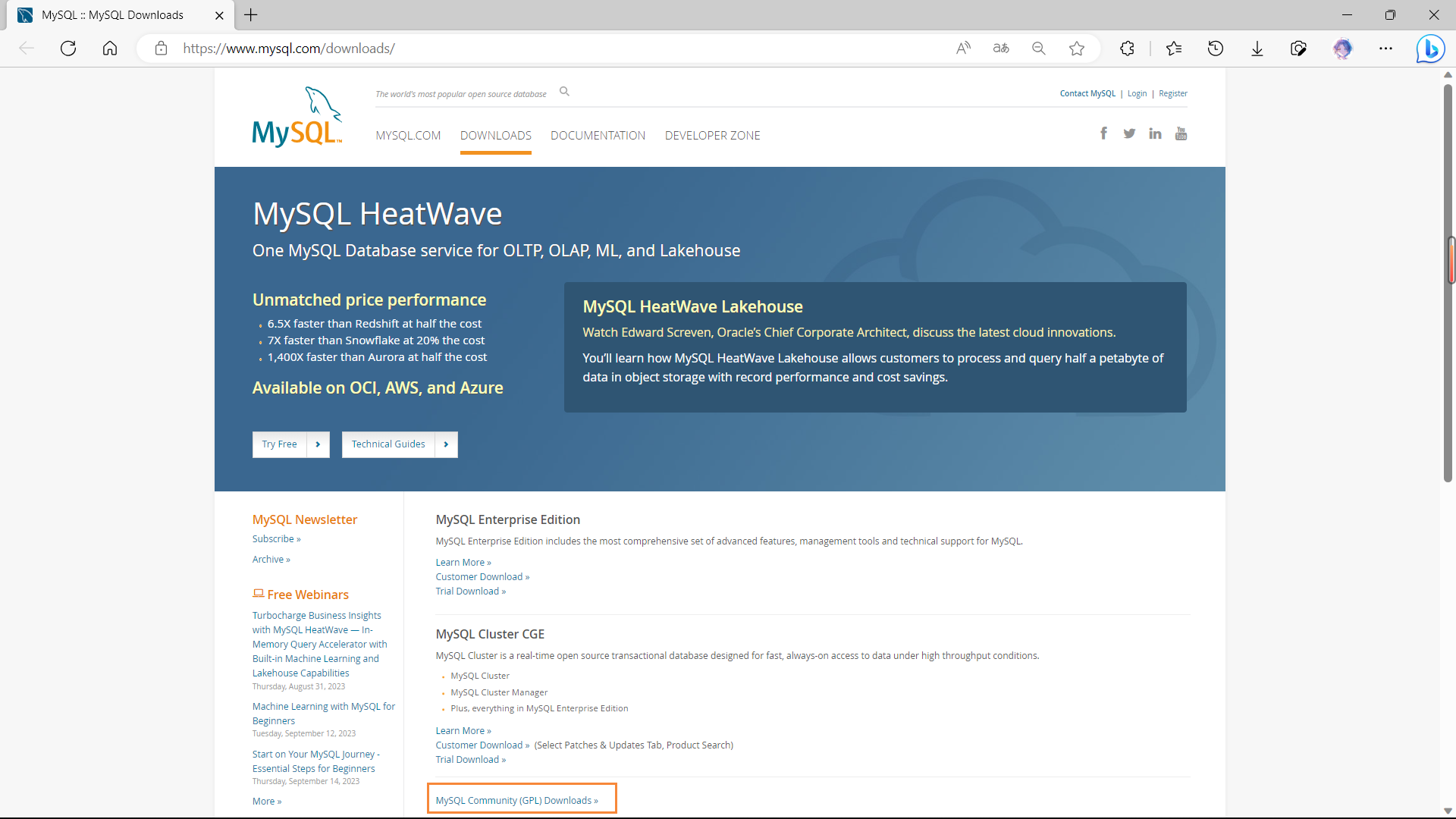 打开官网,点击 DOWNLOADS