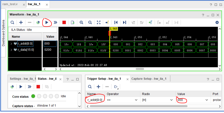 ZYNQ之FPGA 片内RAM读写测试实验
