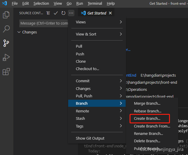 VSCode Git Add Commit Pull Push Yanjingya Jira CSDN