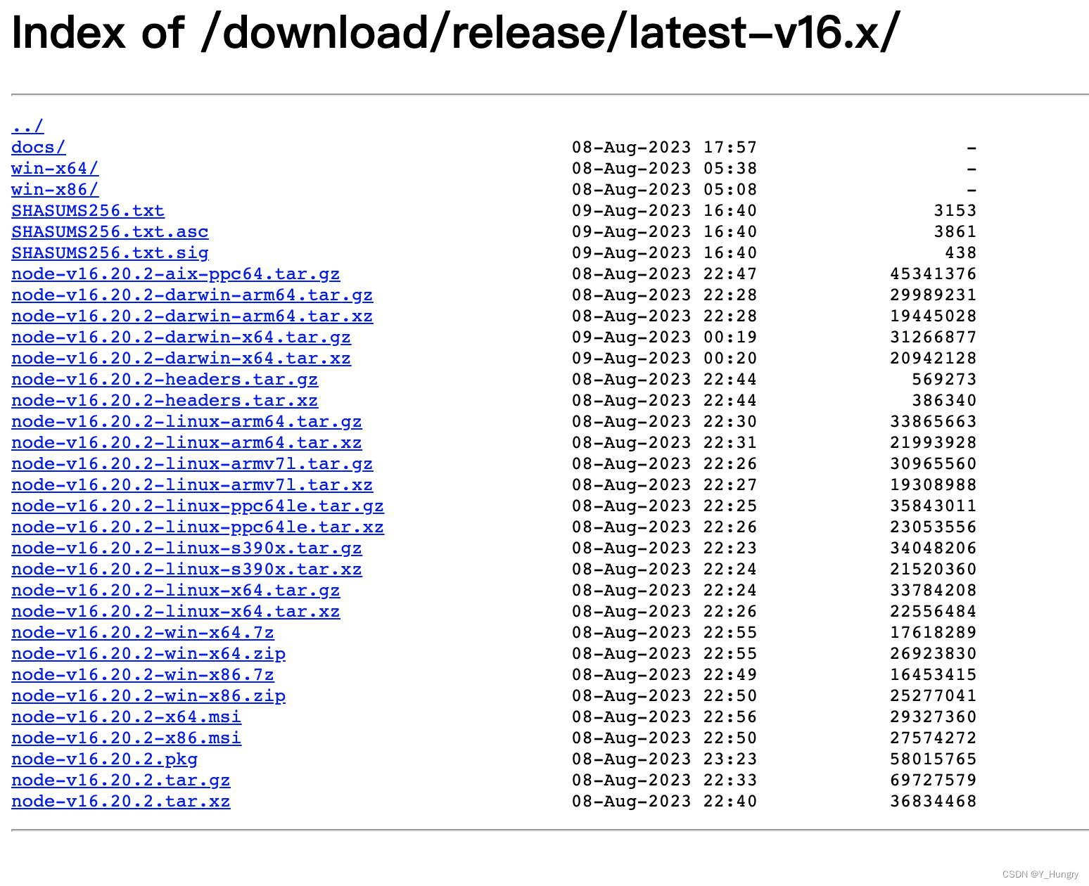 nodejs 16版本