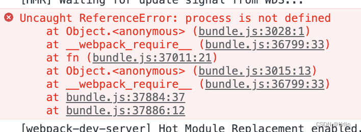 运行React项目时出现Uncaught Referenceerror: Process Is Not Defined 错误提示_Krlin_的博客-Csdn博客