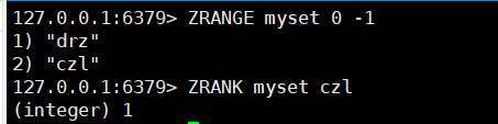 ZRANK key member