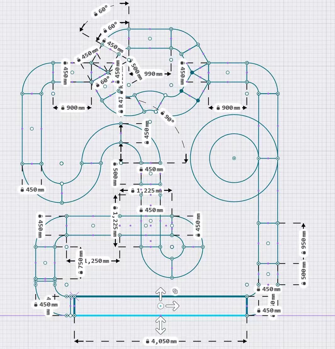 ▲ 图1.1 参赛队伍设计室内赛道