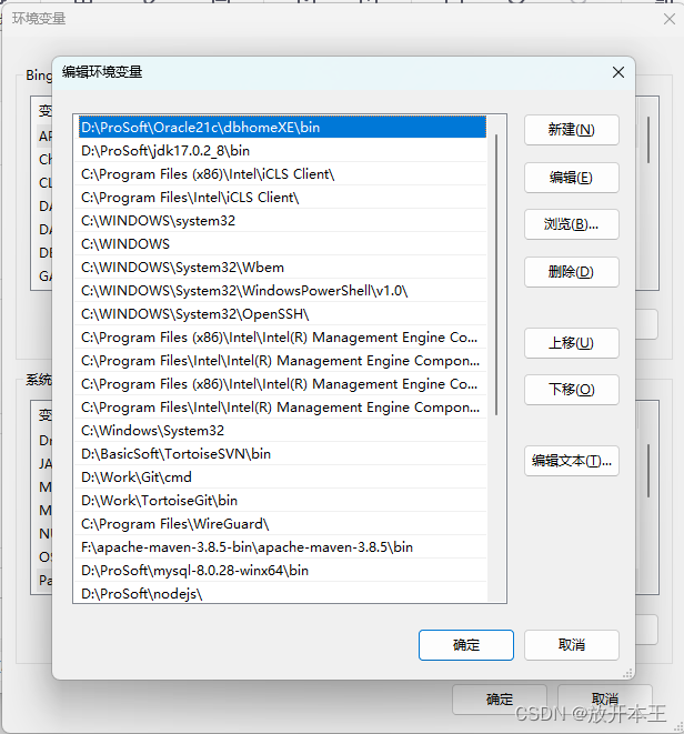 Oracle环境变量