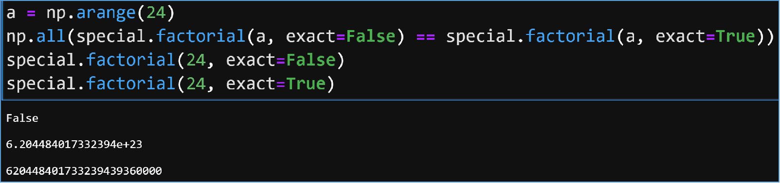 Python 和 Numpy 的阶乘函数，以及对数组求阶乘_numpy 阶乘-CSDN博客