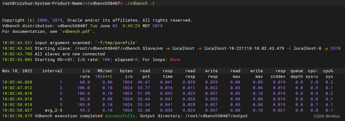Vdbench工具的安装及使用