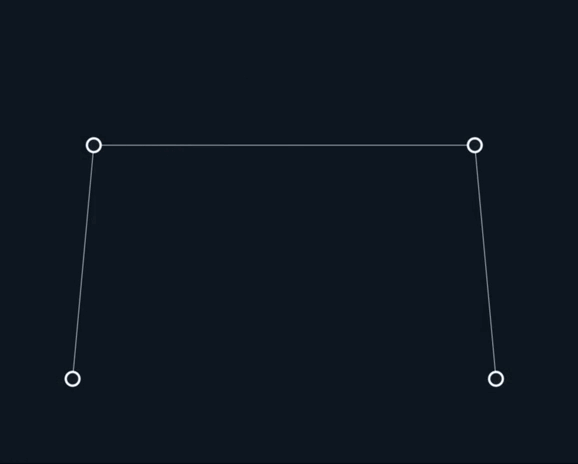  Third order Bezier curve drawing process 