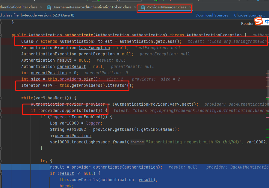providerManager.authenticate()