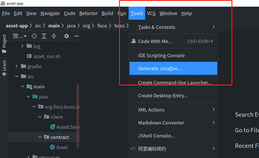 在idea中生成自己的项目或者文件的java doc（java帮助文档）