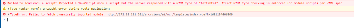 Expected a JavaScript module script but the server responded with a ...