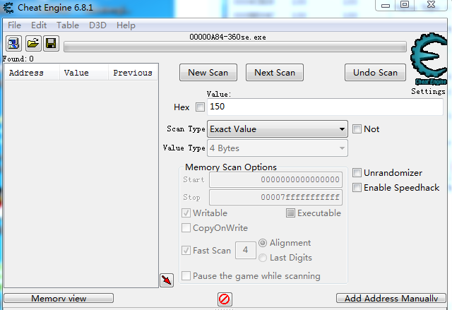 Cheat Engine再次搜索无果----问题解决