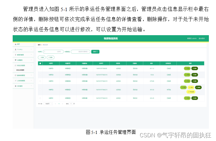 ssm+vue的物资物流系统的设计与实现（有报告）。Javaee项目，ssm vue前后端分离项目。