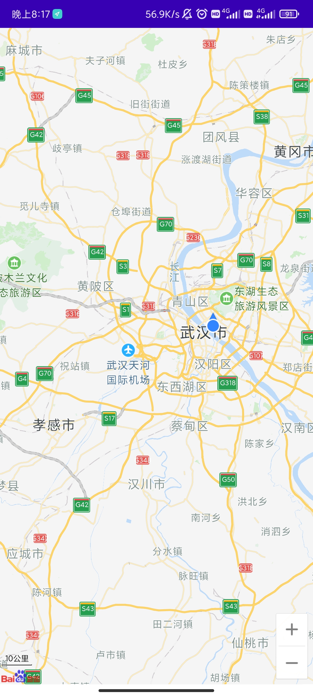 Android 百度地图定位显示当前位置