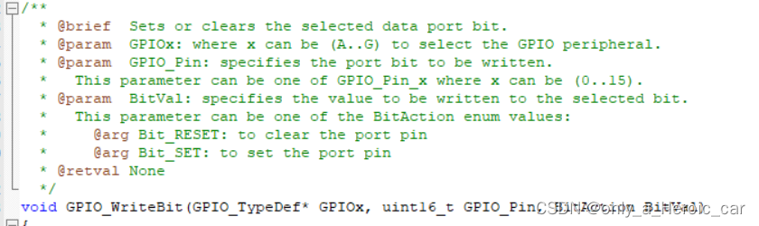 GPIO_WriteBit