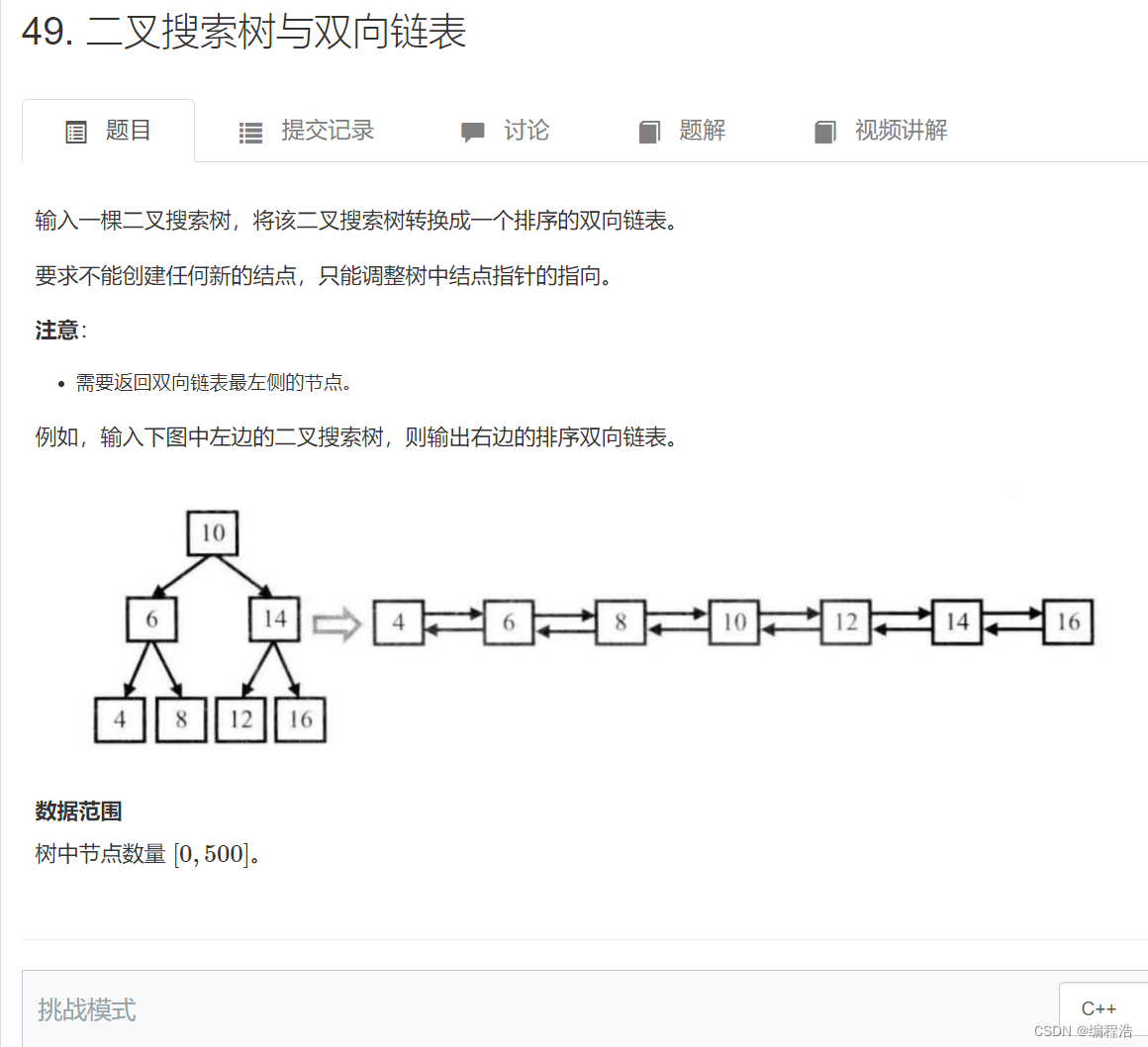 【每天40分钟，我们一起用50天刷完 (剑指Offer)】第二十三天 23/50