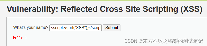 DVWA-XSS (Reflected)