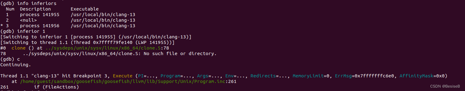 clang+llvm多进程gdb调试